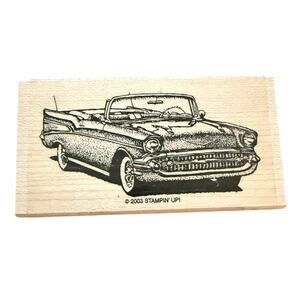 Stampin Up! Vintage 2003 Classic Convertibles 1957 Chevy Bel Air Rubber Stamp